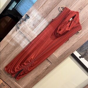 Raw Eart Wild Sky Rust Sleeveless Dress large